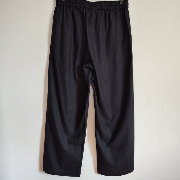 Ladies SZ 6P J Crew Factory Black Slim/Wide-Leg Pant - Picture 3 of 4